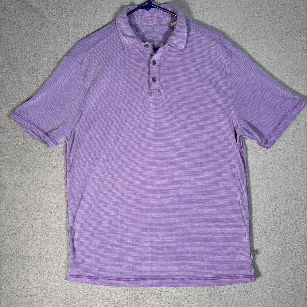 Tommy Bahama Island Zone Polo Shirt Men’s Size M Lavender Purple Heather Resort